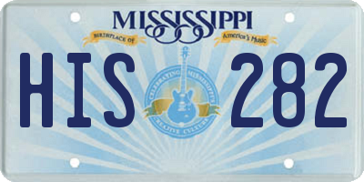 MS license plate HIS282