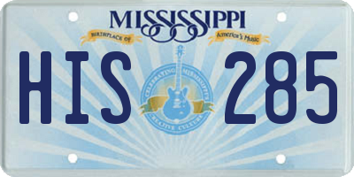MS license plate HIS285