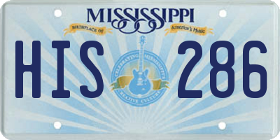 MS license plate HIS286