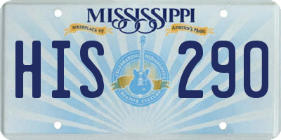 MS license plate HIS290