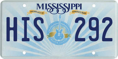 MS license plate HIS292