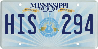 MS license plate HIS294
