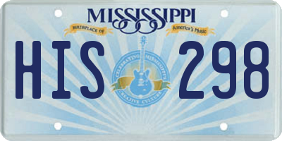 MS license plate HIS298