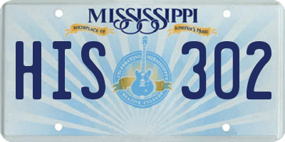 MS license plate HIS302