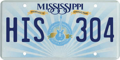 MS license plate HIS304