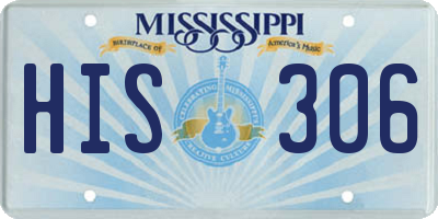 MS license plate HIS306