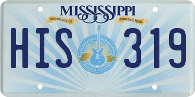 MS license plate HIS319