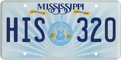 MS license plate HIS320