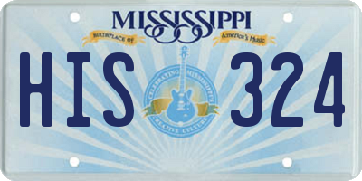 MS license plate HIS324