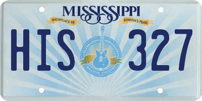 MS license plate HIS327