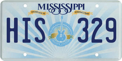 MS license plate HIS329