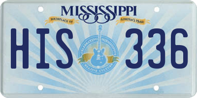 MS license plate HIS336