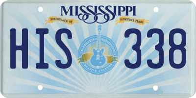 MS license plate HIS338