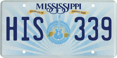 MS license plate HIS339