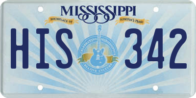 MS license plate HIS342