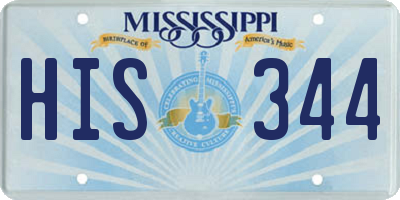 MS license plate HIS344