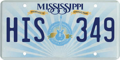 MS license plate HIS349