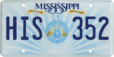 MS license plate HIS352