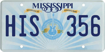 MS license plate HIS356