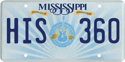 MS license plate HIS360