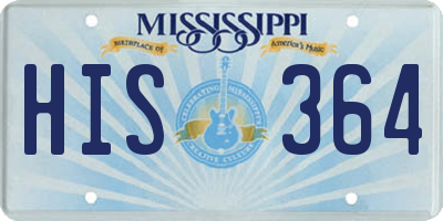 MS license plate HIS364