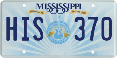 MS license plate HIS370