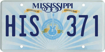 MS license plate HIS371