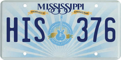 MS license plate HIS376