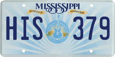MS license plate HIS379