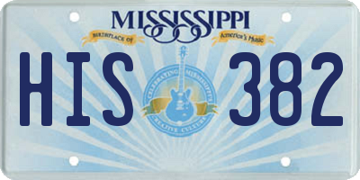 MS license plate HIS382