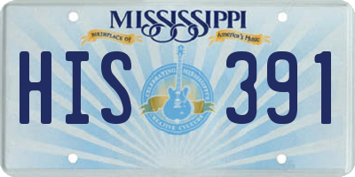 MS license plate HIS391