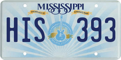 MS license plate HIS393
