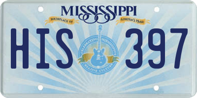 MS license plate HIS397