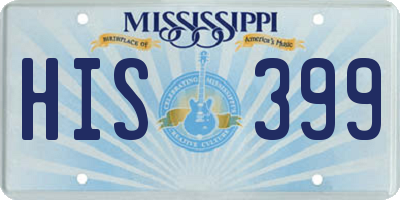 MS license plate HIS399
