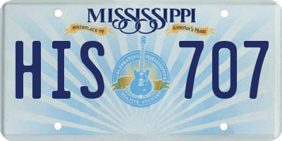 MS license plate HIS707