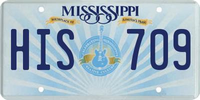 MS license plate HIS709