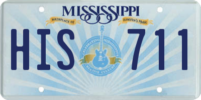 MS license plate HIS711