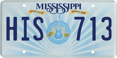 MS license plate HIS713