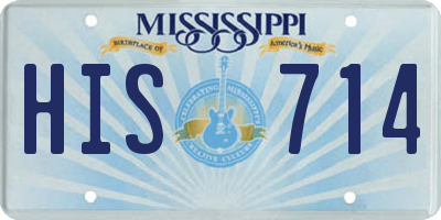 MS license plate HIS714
