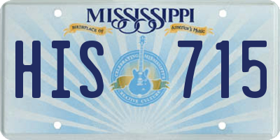 MS license plate HIS715