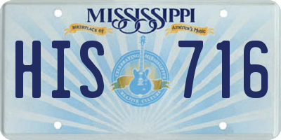 MS license plate HIS716
