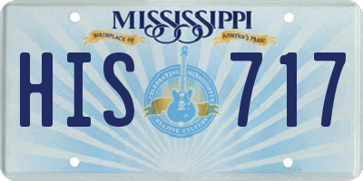 MS license plate HIS717
