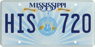 MS license plate HIS720