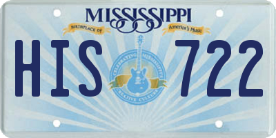 MS license plate HIS722
