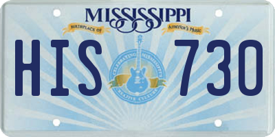 MS license plate HIS730