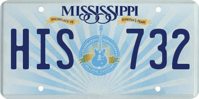 MS license plate HIS732