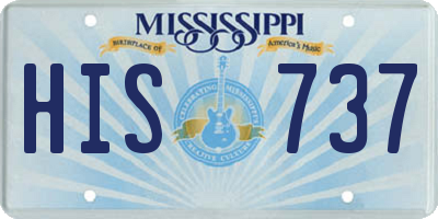 MS license plate HIS737