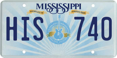 MS license plate HIS740
