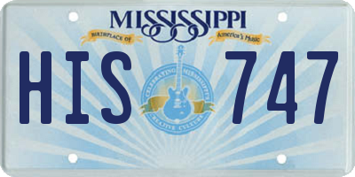 MS license plate HIS747