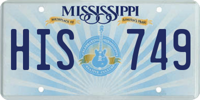 MS license plate HIS749